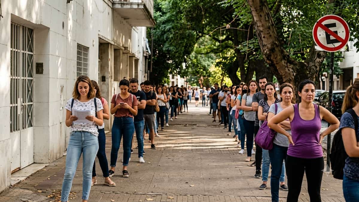 cola puesto trabajo en la plata